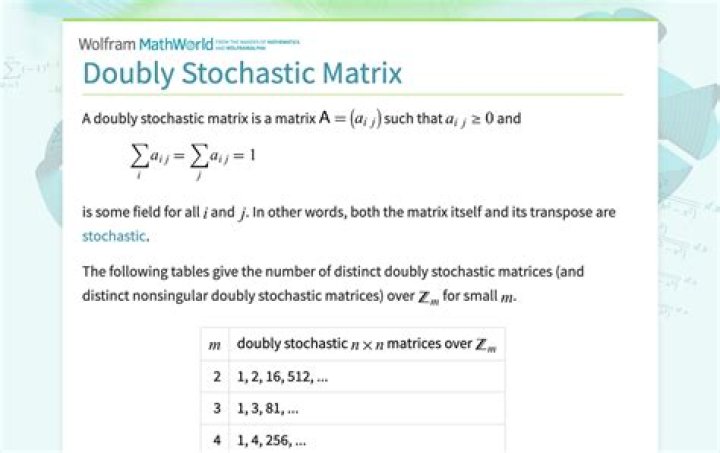 Doubly stochastic matrix proof