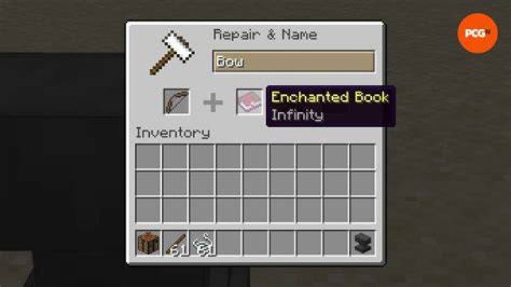 How do I enchant a bow with Mending and Infinity?