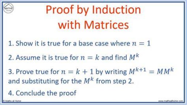 Proof by induction: Matrices