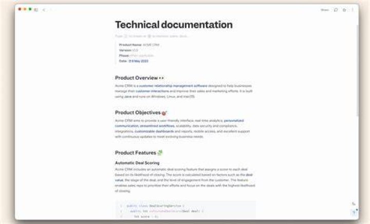 screenshot from sample document