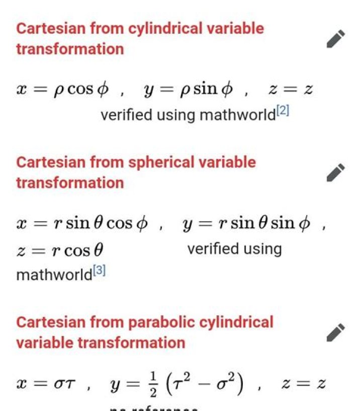 Transformations from n-sphere coordinates to cartesian coordinates.