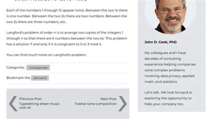 User John D. Cook - Mathematics Stack Exchange
